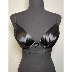 Vintage Victoria's Secret Black Padded Bra‎ Band  36C 1998 90s Y2K
